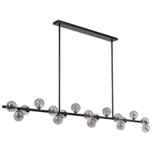 Moran Modern 18-Lights Pendant Hanging Lamp Light Metal Glass Black Smoke Matte