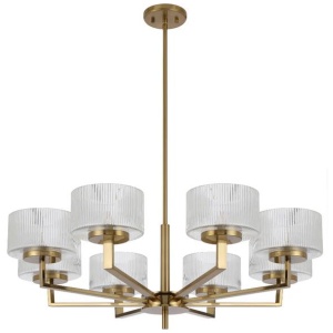 Moreno Modern Pendant Hanging Lamp Light Metal Glass Antique Gold Gloss