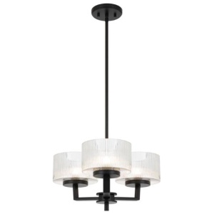 Moreno Modern Pendant Hanging Lamp Light Metal Glass Black Matte