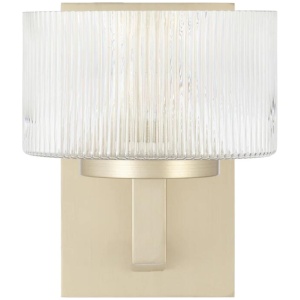 Moreno Modern Wall Lamp Light Metal Glass Antique Silver Satin