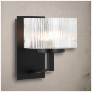 Moreno Modern Wall Lamp Light Metal Glass Black Matte