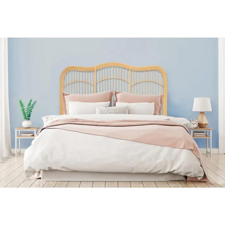 Moria Rattan Eco Friendly Bed Head Headboard King Size - Natural