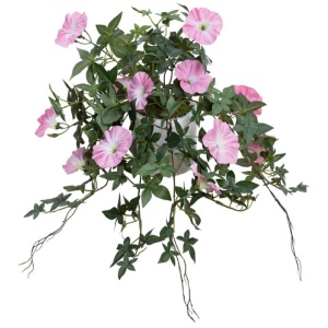 Morning Glory Artificial Fake Plant Decorative Arrangement 45cm In Pot Pink