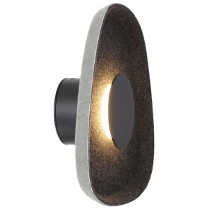 Moro Industrial Wall Lamp Light Felt Aluminium Acrylic Black Grey Textured