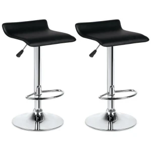 NEW Kitchen Counter Bar Stool 2 Pack Flat Top Black 38.5cm Indoor Furniture