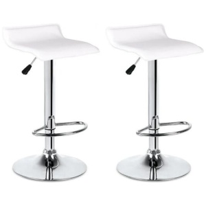 NEW Kitchen Counter Bar Stool 2 Pack Flat Top White 38.5cm Indoor Furniture
