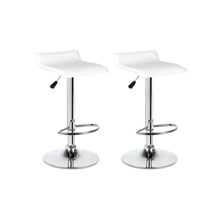 NEW Kitchen Counter Bar Stool 2 Pack Flat Top White 38.5cm Indoor Furniture
