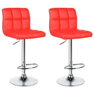 NEW Kitchen Counter Bar Stool 2 Pack L Shape Red 38.5cm Indoor Furniture