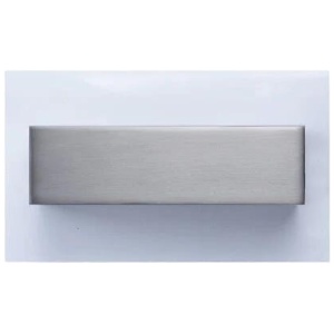 NEW YORK Wall Light Interior Surface Mounted Up/Down 6W Rectangular Satin Nickel 3000K Clear Acrylic Border 360LM