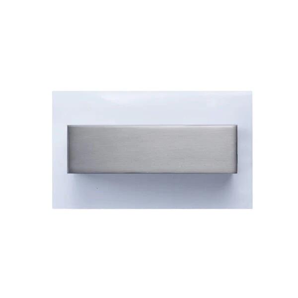 NEW YORK Wall Light Interior Surface Mounted Up/Down 6W Rectangular Satin Nickel 3000K Clear Acrylic Border 360LM