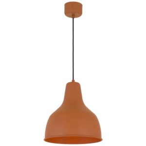 Nesby Contemporary Pendant Hanging Lamp Light Metal Orange Satin