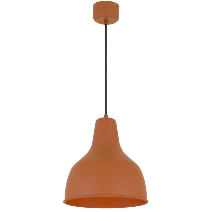 Nesby Contemporary Pendant Hanging Lamp Light Metal Orange Satin