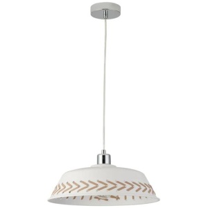 Neveah Modern Metal Shade Hanging Pendant Light Lamp White