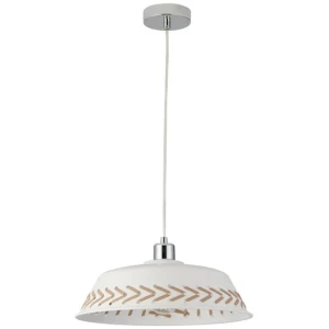 Neveah Modern Metal Shade Hanging Pendant Light Lamp White