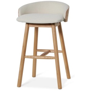 Nicholas 65cm Natural Bar Stool - Beige by Interior Secrets - AfterPay Available
