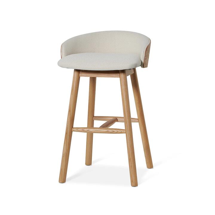 Nicholas 65cm Natural Bar Stool - Beige by Interior Secrets - AfterPay Available