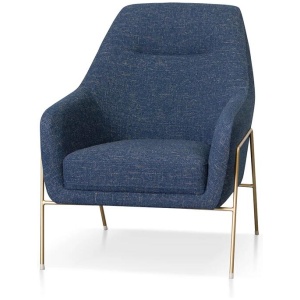 Noah Fabric Armchair - Dark Blue by Interior Secrets - AfterPay Available