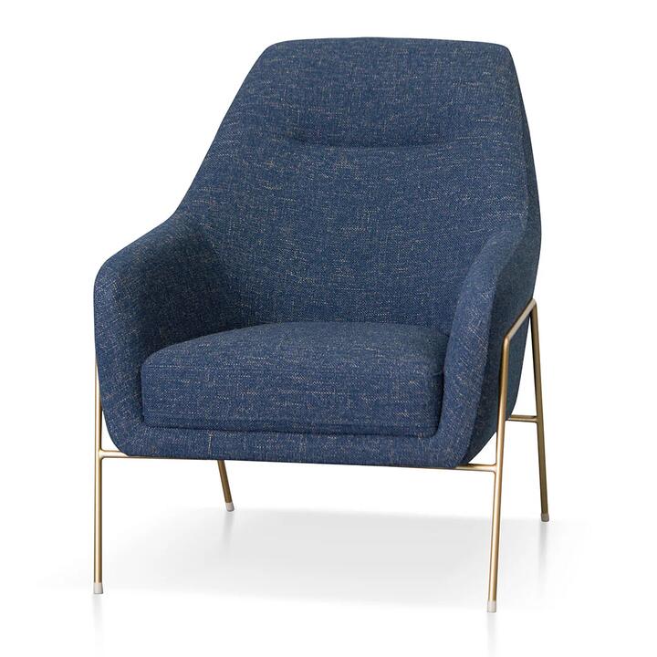 Noah Fabric Armchair - Dark Blue by Interior Secrets - AfterPay Available
