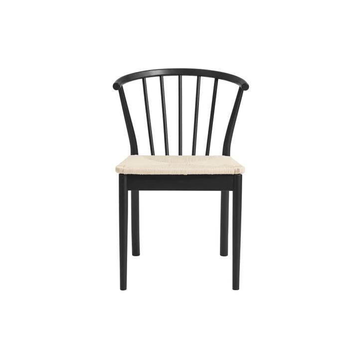 Noni Set of 2 Wooden Frame Kitchen Dining Chairs Smoked/Cream