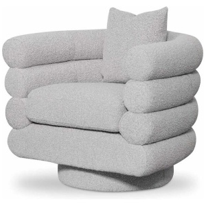 Norville Armchair - Ash Grey Boucle by Interior Secrets - AfterPay Available