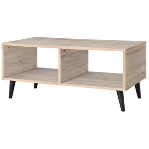 Nusa Wooden Open Shelf Rectangular Coffee Table - Oak