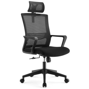 Office chair high back ergonomic swivel computer gaming chair black - Grey