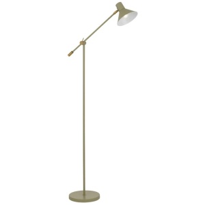 Olav Modern Standing Floor Lamp Light Metal Green Satin