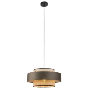 Olcay Modern Elegant Pendant Lamp Ceiling Light - Brown & Natural