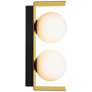 Olio Modern Wall Lamp Light Glass Metal Opal Matt Antique Gold