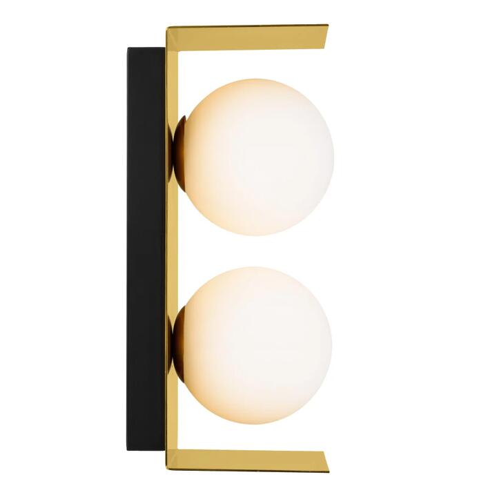 Olio Modern Wall Lamp Light Glass Metal Opal Matt Antique Gold