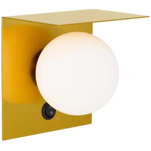 Olio Modern Wall Lamp Light Metal Glass Antique Gold Opal Matt