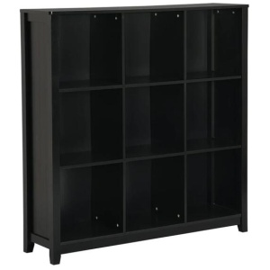 Oliver Modern 3-Tier 9-Cube Bookcase Display Cabinet - Black