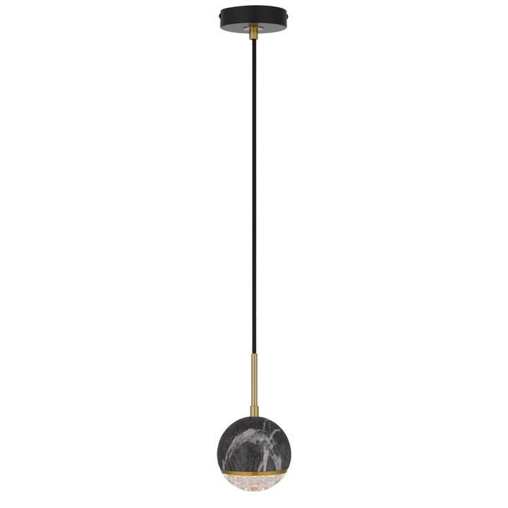 Oneta Modern Pendant Hanging Lamp Light Metal Acrylic Black Marble Antique Gold Clear