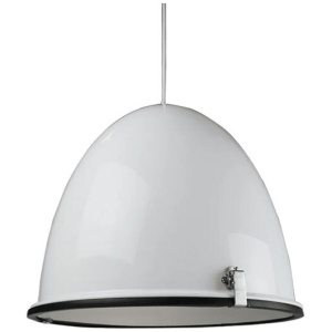 Orlyn Classic Industrial Metal with Acrylic Cover with Frosted Diffuser Pendant Light Lamp - White