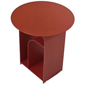 Orrica 38cm Round Side Table - Burgandy Red by Interior Secrets - AfterPay Available
