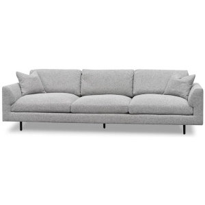 Osvaldo 4 Seater Fabric Sofa - Sterling Charcoal by Interior Secrets - AfterPay Available