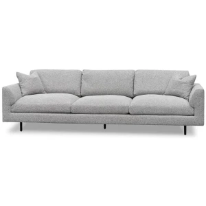 Osvaldo 4 Seater Fabric Sofa - Sterling Charcoal by Interior Secrets - AfterPay Available