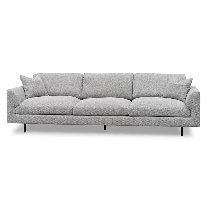Osvaldo 4 Seater Fabric Sofa - Sterling Charcoal by Interior Secrets - AfterPay Available