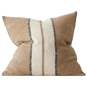 Ottavio 50cm Chunky Linen Blend Stripe Cushion by Interior Secrets - AfterPay Available