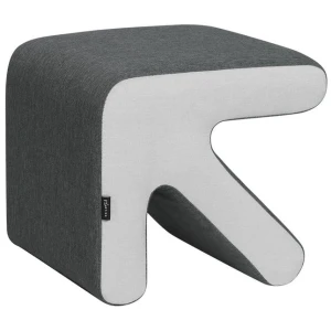 Ottoman Foot Stool Arrow Linen Grey