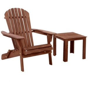 Outdoor Folding Beach Camping Chairs Table Set Wooden Adirondack Lounge
