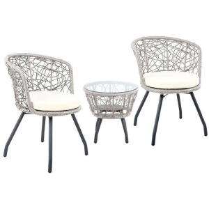 Outdoor Patio Chair and Table - Grey