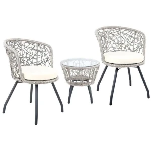 Outdoor Patio Chair and Table - Grey