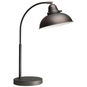 Oxford Modern Scandinavian Curved Arc Table Lamp - Antique Chrome