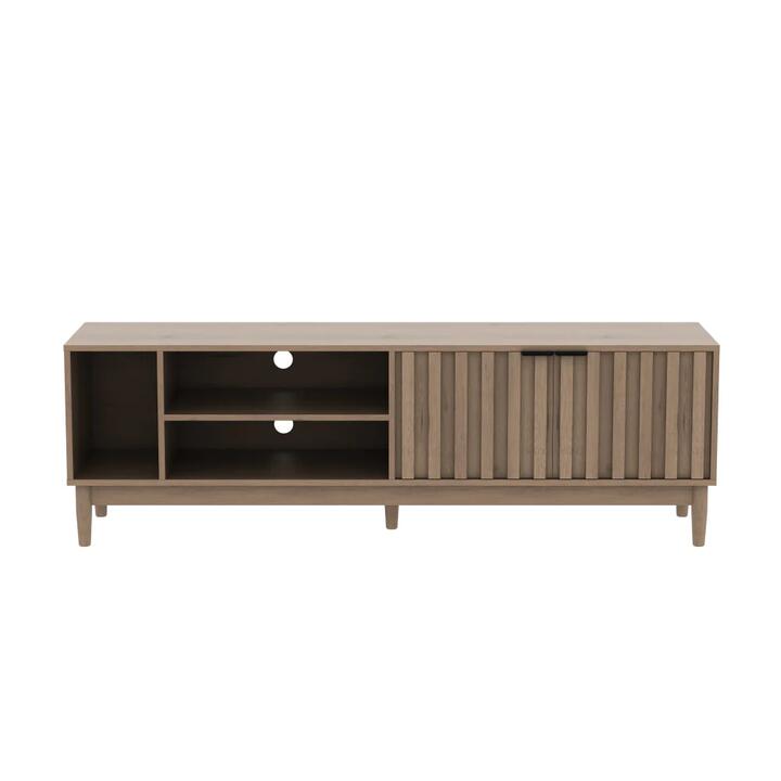 Ozzy Modern Lowline Entertainment Unit TV Stand 160cm 2-Door Oak