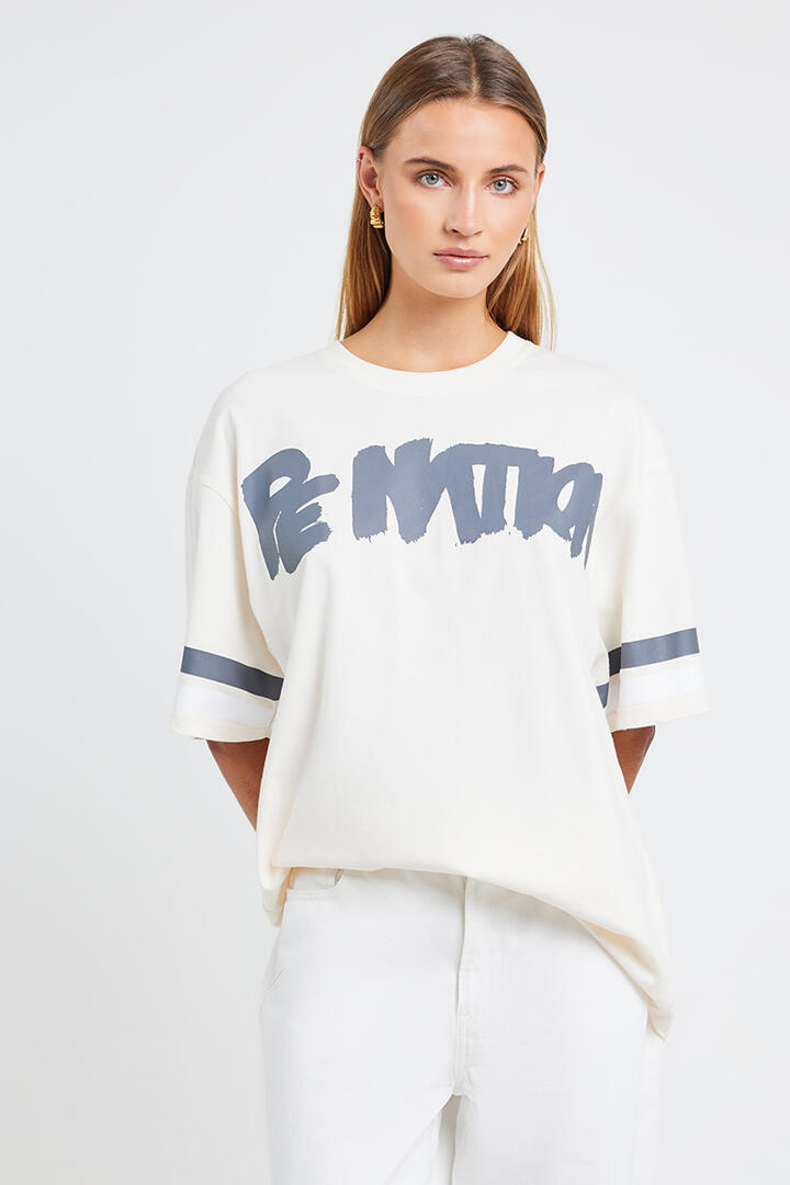 P.E Nation Frontline Oversize Tee Pearled Ivory