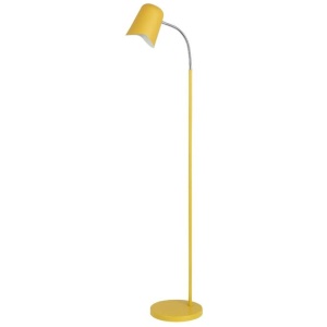 PASTEL Floor Lamp ES Matte Yellow Ellipse H1545mm Adjustable with Wave Edge