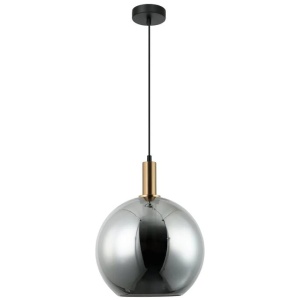 PATERA Pendant Lamp Light Interior ES 40W Black Smoke Wine Glass with Bronze Highlight