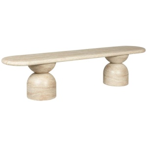 Palatino 2m Indoor Bench - Light Travertine Look by Interior Secrets - AfterPay Available