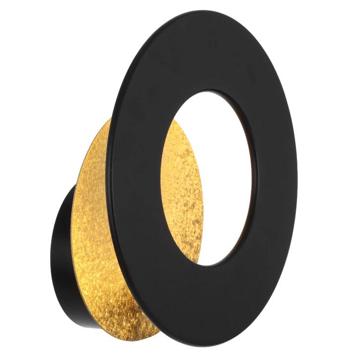 Pelzer Contemporary Wall Lamp Light Metal Aluminium Black Gold Sand Crackle